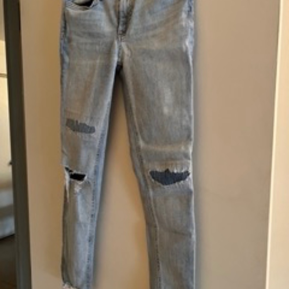 RAG & BONE RIPPED SKINNY ANKLE JEAN - size 26